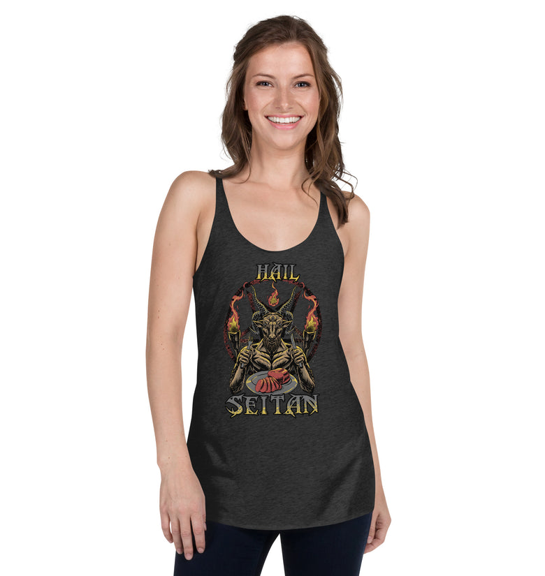 Hail Seitan - Women's Racerback Tank