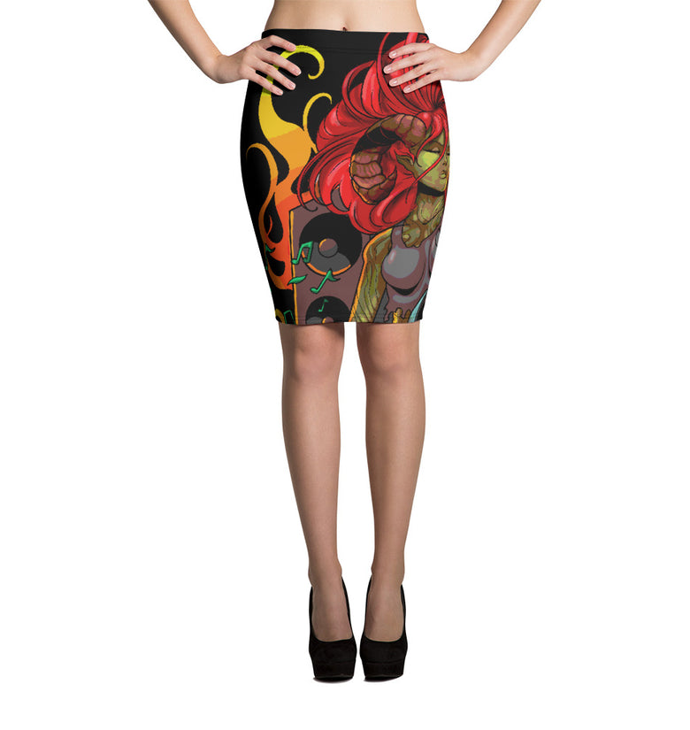 Crank Up The Kindness V1 - Pencil Skirt