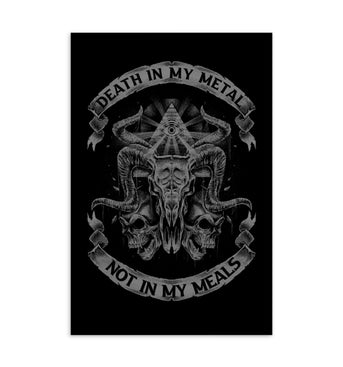 Death In My Metal Not In My Meals - Standard Postcard