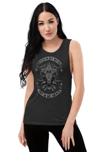 Death In My Metal Not In My Meals - Womens Muscle Tank